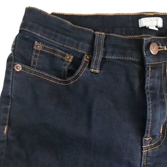 New J. Crew Womans Stretch Med Rise Skinny Jeans Sz 27 Dark 28x28 RN 77388 - Picture 5 of 12